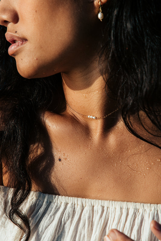 Aphrodite 3 Pearls Necklace